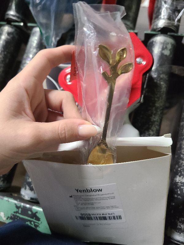 Photo 1 of 20 Pcs Dessert Spoons, 4.9" Elegant Silver Creative Leaf Mini Stainless Steel Espresso & Tableware Dessert Tea Coffee Spoons for Stirring Mixing Sugar, Ice Cream, Cake Coffee Tea (Gold)