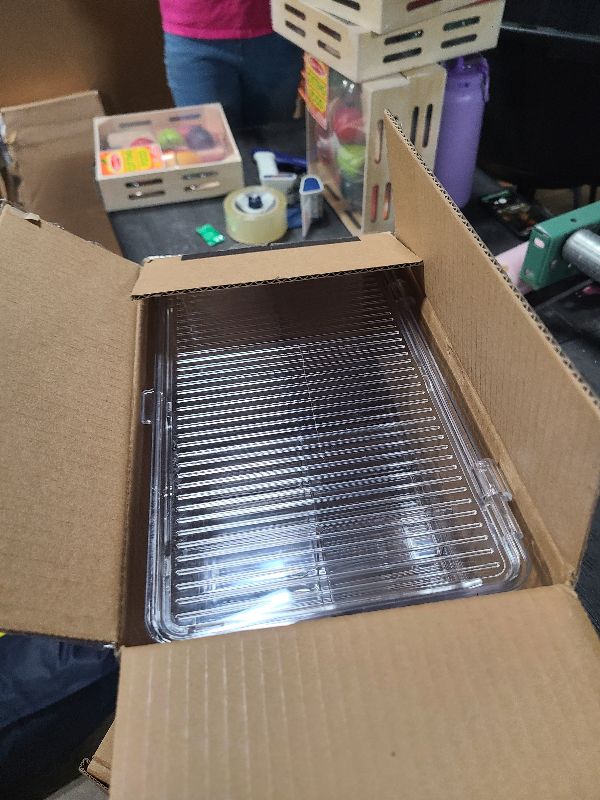 Photo 1 of 2 Pack Stackable Plastic Tea Bag Organizer, Clear Sugar Packets Storage Box with 8 Grids Compartments Divided