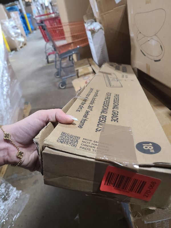 Photo 1 of 18” Pro Microfiber Hardwood Floor Mop - Cleans Floor in Seconds | Dust & Wet Mopping | Hardwood, Tile, Laminate & Vinyl with 3 Washable Pads, No Buckets Needed with Deluxe Household Mop