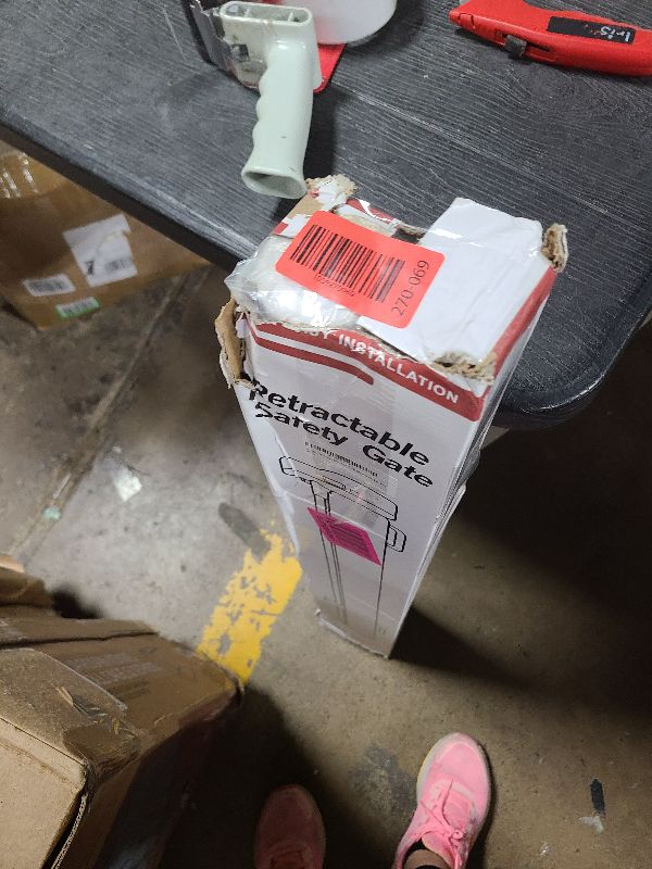 Photo 1 of 140 Inch Wide Retractable Baby Gate for Dogs Indoor Dog Gates for Doorways Easy Operation for Adults Extra Wide Pet Gate Indoor Anti-Climb Retractable Extra Long Baby Gates for Large Openings, White