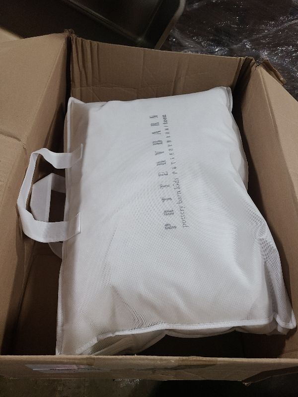 Photo 1 of  Down Feather Soft Pillows One Pillow 100% Cotton Supportive Bed Pillow Stripe White Color Standard S