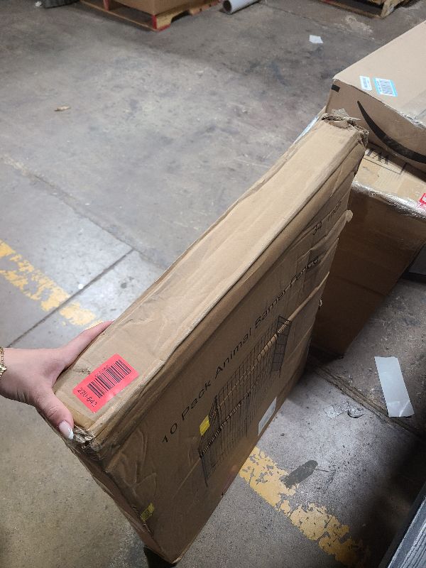 Photo 1 of 10 Panels No Dig Garden Fence with Gate, 44in(H) × 23.6ft(L) Decorative Metal Outdoor Dog Fence, Rustproof Pet Fencing for Yard, Patio, Flower Bed -Temporary Fencing| Easy to Install