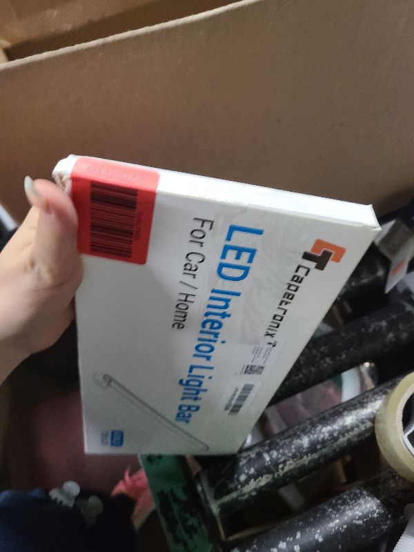 Photo 1 of 12v LED Interior Light Bar?CT CAPETRONIX 120LEDs 1500LM 8W DC 12 Volt led Strip Lights with ON/Off Switch?for Enclosed Cargo Trailer, Car RV Van Truck Lorry Camper Boat Caravan Motorhome (4Pack)