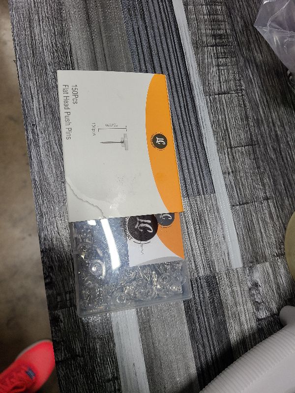 Photo 1 of 150 Pack Clear Push Pins Tacks by Luxurecourt, Flat Head Thumbtacks for Bulletin Board, Wall Hanging, Cork Board, Shadow Box, Heavy Duty Plastic Head with Steel Point in Reusable Storage Box.