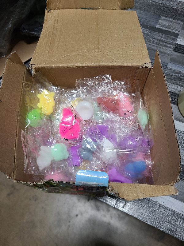 Photo 1 of 130Pcs Mochi Squishy Toys, Mini Kawaii Squishies Stress Relief Fidget Toys Bulk for Kids Party Favors, Birthday Gifts, Easter Egg Fillers, Valentines Goodie Bags ,Christmas Stocking Stuffers