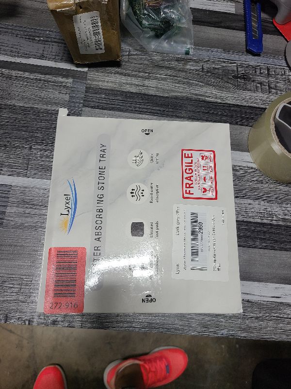 Photo 1 of 2PCS Water Absorbing Stone Tray, Quick Drying Diatomite Stone Sink Tray, Water Absorbent Diatomite Coasters for Kitchen Sink, Bathroom Counter Hand Soap Dish Toothbrush Holders