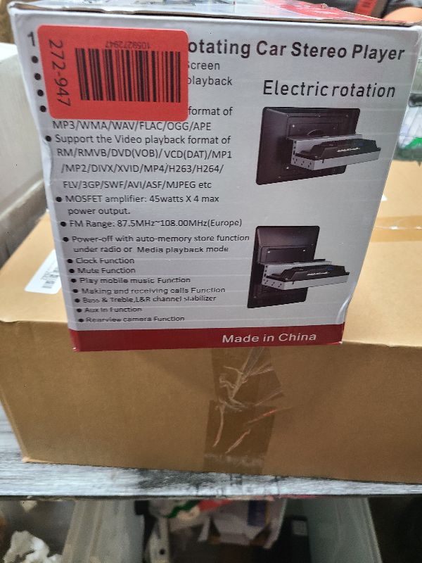 Photo 1 of 2+64G Motorized&HiFi Screen Single Din Car Radio Stereo 10.4" Android 13 Wireless Carplay Android Auto Detachable/Motorized Rotating Screen Phonelink Bluetooth GPS/50UI/WiFi/FM/EQ+Backup Camera