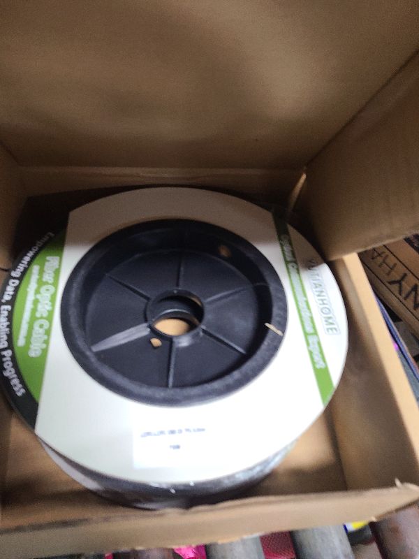 Photo 1 of 250ft/75m OD-5mm Industrial TPU 40Gb 100Gb OM5 Fiber LC to LC Outdoor Armored Fiber Patch Cable, Duplex Multimode Wideband Fiber Optic Cable, 50/125, LC-LC with Pulling Eye Kit Installed on one end