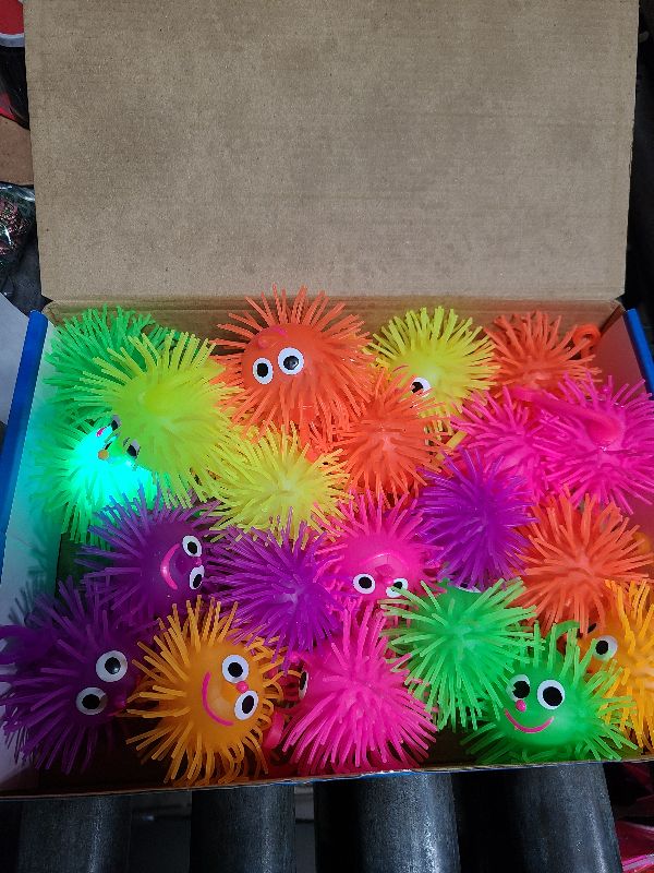 Photo 1 of 24 Pcs Led er Balls Light Up Party Favors for Kids 4-8 8-12 Bulk Sensory Bouncy Ball Goodie Bags Stuffers Prizes Kids Pinata Fillers Glow in The Dark Party Supplies Toddler Fidget Toy Stress Balls