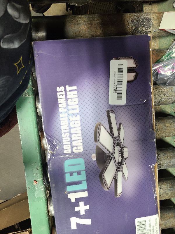 Photo 1 of **MSRP 15.99** 1 Pack LED Garage Light, 240W 24000LM 6500K LED Shop Lights, Garage Lights Ceiling Led with 7+1 Deformable Panels, E26/E27 Bulb Socket Lighting for Shop, High Bay, Attic, Basement, Warehouse