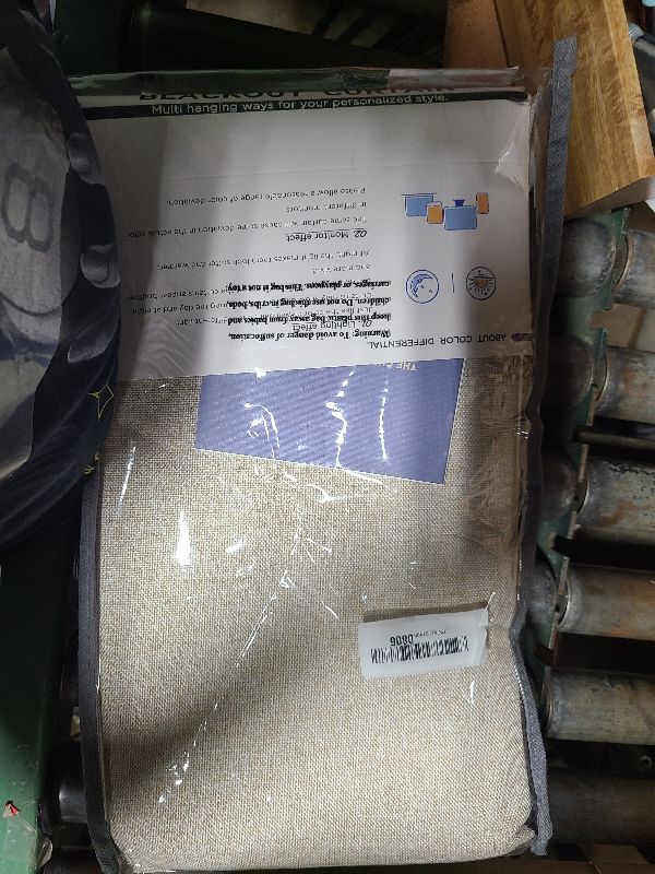 Photo 1 of 100% Blackout Shield Linen Blackout Curtains for Bedroom 96 Inches Long, Back Tab/Rod Pocket Living Room Drapes, Thermal Insulated Blackout Curtains 2 Panels Set, 50" W x 96" L, Oatmeal