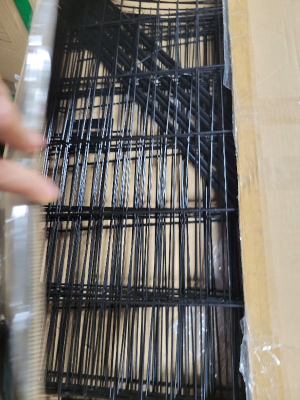 Photo 1 of 15 Panels Decorative Garden Fence with Gate, 32 in(H) X 35.4 ft(L) No Dig Dog Fence Animal Barrier Outdoor for Yard, Rustproof Metal Garden Edging and Borders, Temporary Fencing Stakes