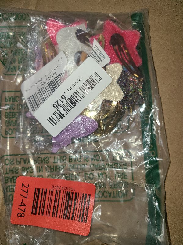 Photo 1 of 16 Pcs Glitter Hair Clip for Girls - Star/Crown/Heart/Butterfly Shaped Kids Barrettes, Cute Metal Snap Pins, Sparkly Styling Accessories for Girls Birthday