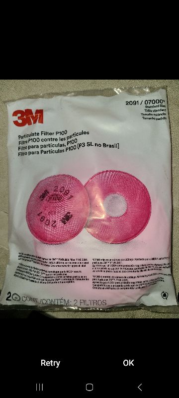 Photo 1 of 3M particulate filters P100 #2091/07000 , Pink, One Size, 2 Count