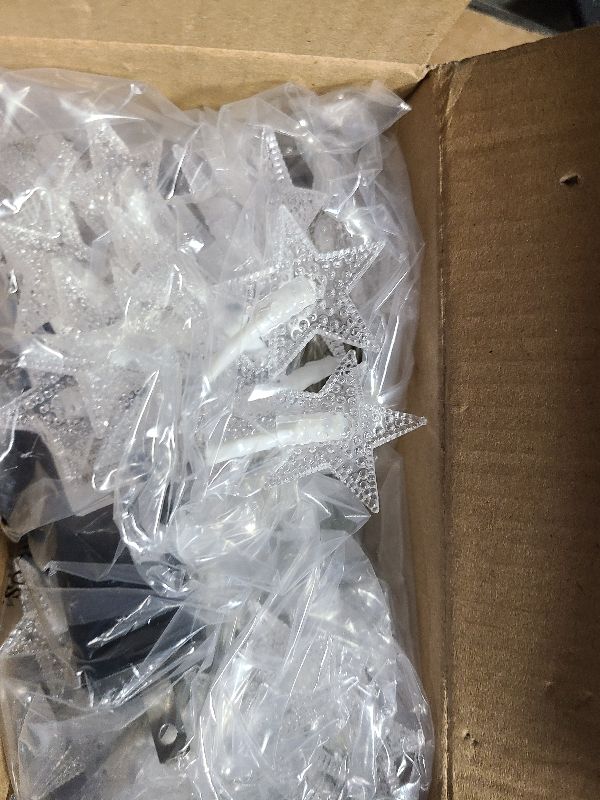 Photo 1 of 120 LED 40FT Star String Lights, 8 Modes Plug in Star Lights with Timer & Memory, Indoor Outdoor Christmas Twinkle Light for Birthday Party Bedroom Wedding Home Classrom Decor Warm White