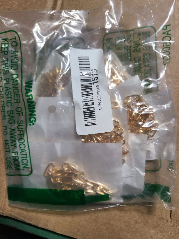 Photo 1 of 10 Pcs Charm Necklace Chain Gold Paperclip Chain Necklace 18 Inch Paperclip Necklaces for Women Adjustable Gold Charm Link Chains for Jewelry Making