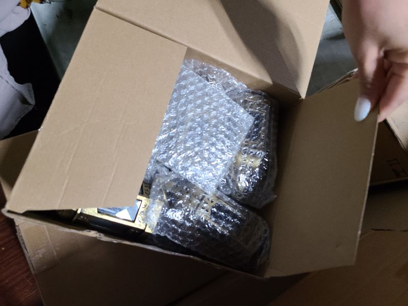 Photo 1 of 12 Pieces Mini Lanterns with Flickering LED Candle, Batteries Included, Decorative Hanging Candle Lantern for Indoor Use, Wedding, Party, Table Centerpiece (Gold, )