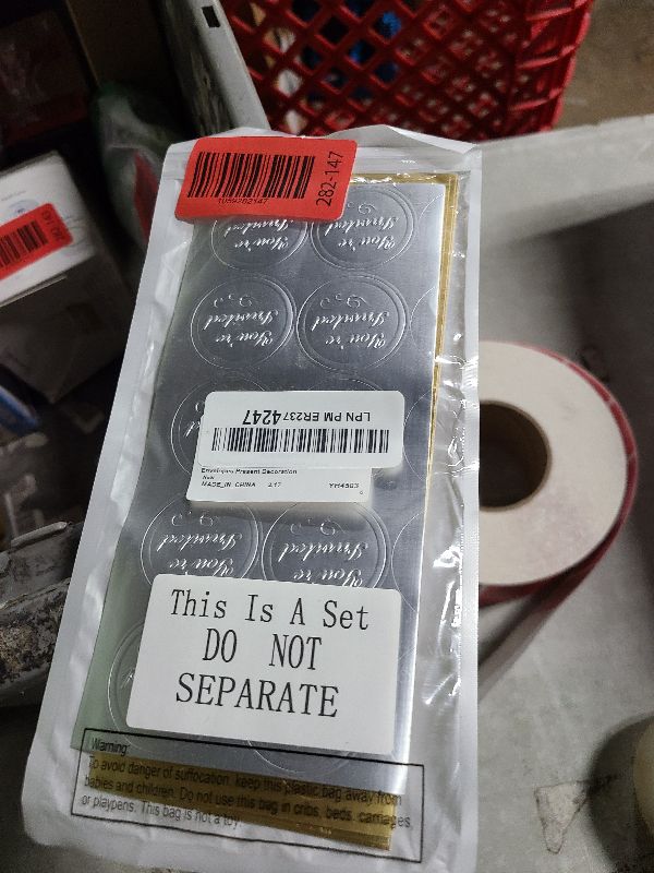 Photo 1 of 100 Pieces Silver and Gold You're Invited Embossed Foil Seals Sticker Embossed Aluminum Foil Envelopes Sticker for Wedding Envelopes Present Decoration