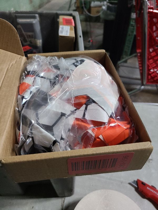 Photo 1 of 12PCS Soccer Bows 8" Soccer Cheer Bow Large Girls Hair Bows Cheerleading Bows Bulk Elastic Band Ponytail Holder for Teen College Football Competition-White Orange