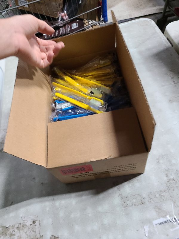 Photo 1 of 144 Prepasted Disposable Toothbrushes | Pre-Pasted Soft Bristle Tooth Brush for Dental Care & Oral Hygiene | Individually Wrapped Toothbrush Pack Airbnb Gifts | No Water Needed, Paste Made in USA.