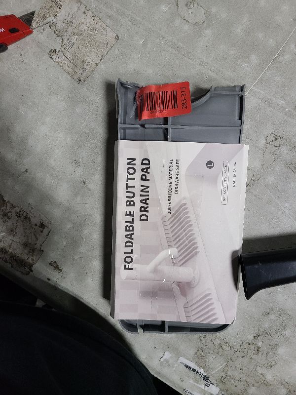 Photo 1 of 24" Silicone Sink Splash Guard - Kitchen Sink Accessories with Drip Tray, Sponge Holder & Soap Dish, 6° Slope Design for Easy Drainage, Foldable & Fasten Button for Secure Fit, ?Grey?