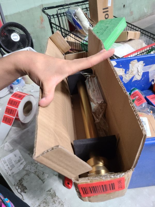 Photo 1 of 12-20 inch Short Adjustable Warm Gold Curtain Rods,1 inch Diameter Heavy Duty Side Curtain Rod Set with Aluminum Finals for Windows, Door, Drapery