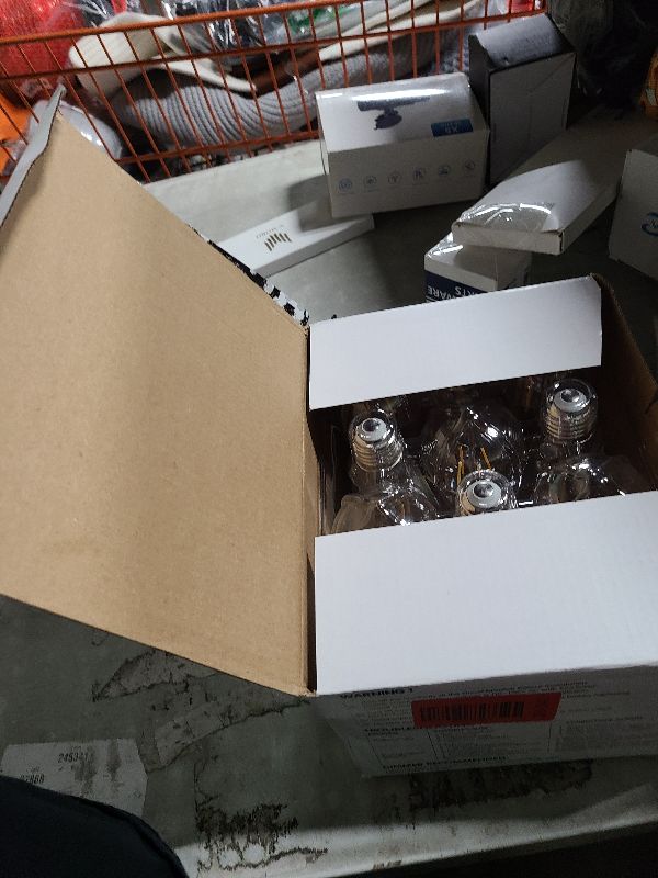 Photo 1 of 12 Pack Dimmable LED Edison Bulbs 40W Equivalent,4 Watt Filament Bulb,3000K Warm White ST19 Light Bulb,450LM E26 Vintage for Ceiling Fixtures