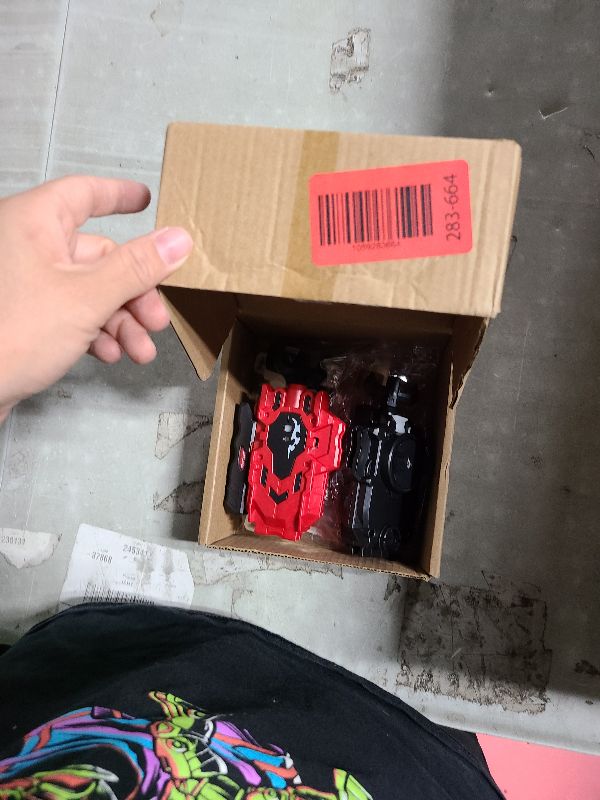 Photo 1 of 2 Pack String Launchers and Grips, Battling Burst Launcher, Left/Right Spin, Only Compatible with Burst, Two Launch Modes Gyros(Black+Red)