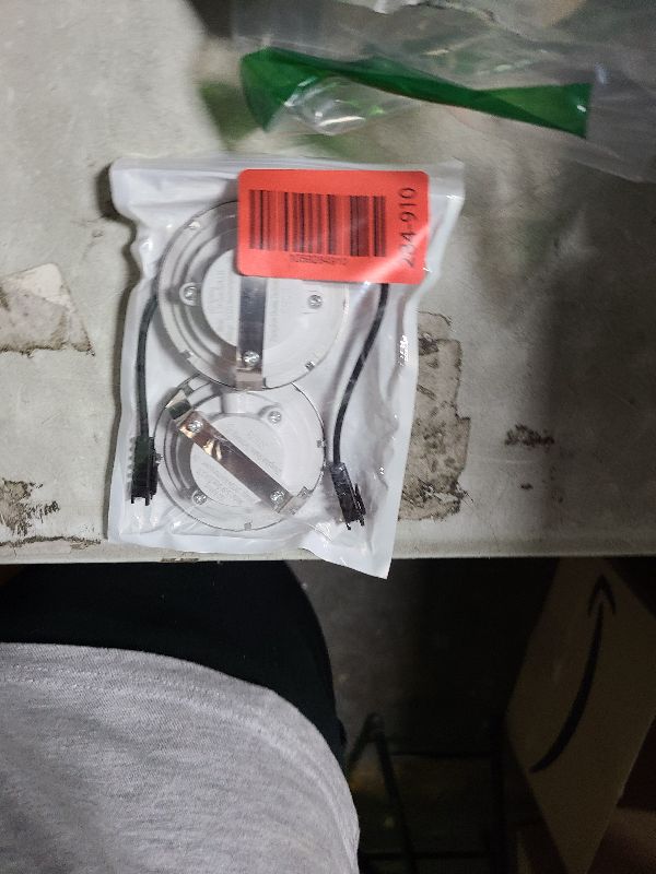 Photo 1 of 12V DC 1.5W Range Hood Lights with SM Socket Male Head Round 68mm 6500K Plastic, Hole Closet Stove LED Light Recessed, Bright White Kitchen Range Hood Light Bulbs Replacement, 2Pack