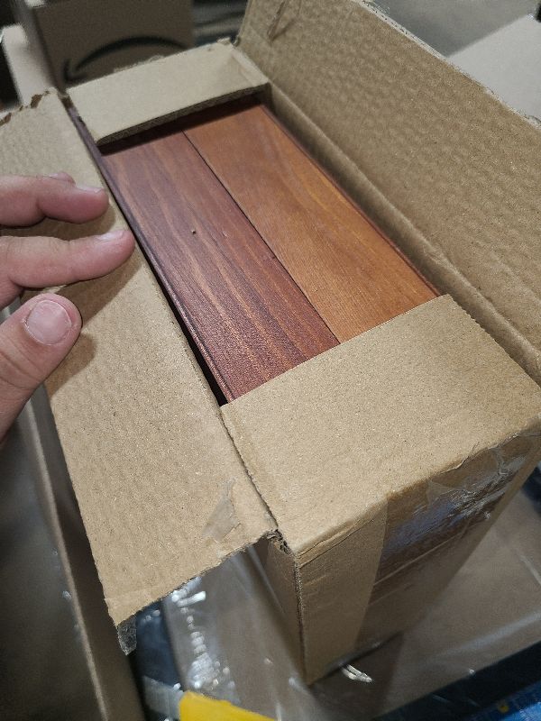 Photo 1 of 2 Pack Wooden Sorting Tray Grid Display Wood Divided Organizer Brown Finished Section Box (12 Compartments,12.9 x 9.1 x 1.55 Inch Each Tray)