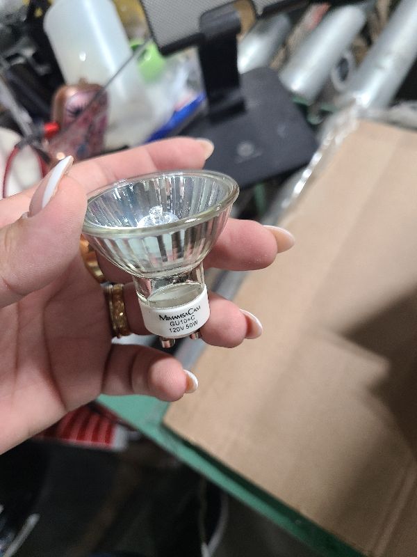 Photo 1 of  GU10 Halogen 50W Bulbs, 6PCS GU10+C 120V 50W Halogen Light Bulbs, GU 10 Dimmable, Warm White, High Brightness MR16 with Glass Cover, Long Lifespan GU 10 50 W for Recessed Track Lighting