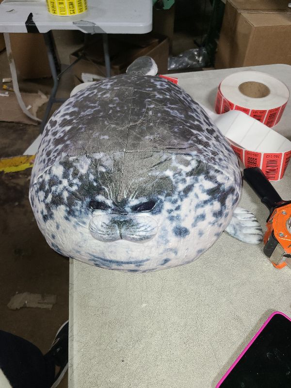 Photo 1 of 23.7 inch Large Seal Plush Pillow: Soft Stuffed Animal Toy ,Chubby Blob Seal Plushie for Boys Girls, Cute Room Decor Ocean Animals Pillow for Bed Sofa, Kids Gifts for Birthday,Valentine,Christmas