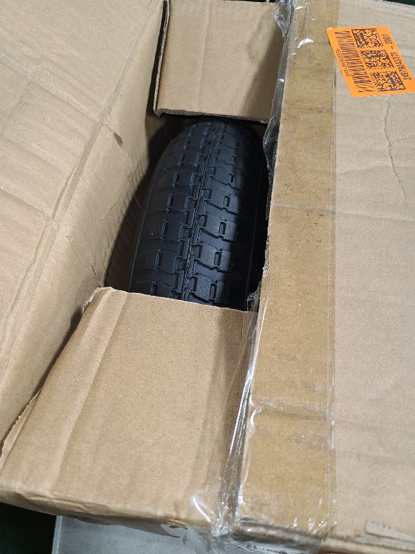 Photo 1 of 2-Pack 4.80/4.00-8" Pneumatic Wheelbarrow Wheel and Tires with 3"- 7" Center Hub and 5/8" Bushings for Wheelbarrow and Yard Cart Garden Wagon