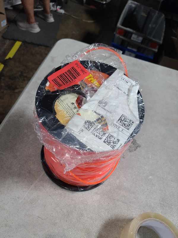 Photo 1 of 095 Trimmer Line, 095 Weed Eater String, 0.095" Weed Wacker String, Commercial Grade Round Nylon String Trimmer Line .095 Replacement For String Trimmer Weed Trimmers .095"-1280ft-5lb-Spool(Orange?