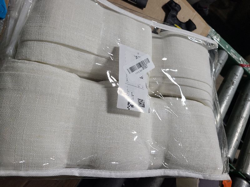 Photo 1 of 132 Inch Pinch Pleat Linen Curtains 2 Panels Set for High Ceiling Living Dining Room Semi Sheer Linen Boho Farmhouse Neutral Cream Ivory Natural Curtains 132 Inches Long for 2 Story Window 50x132