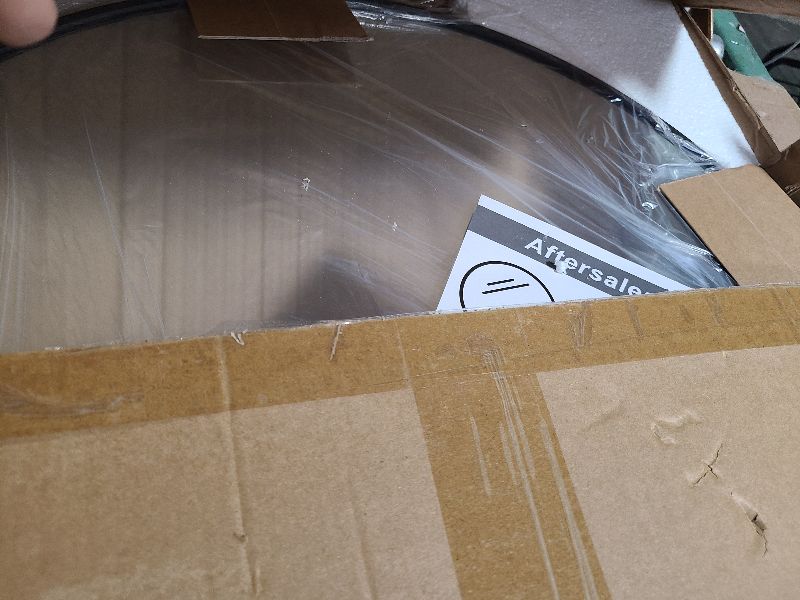 Photo 1 of 22 Inch Black Round Circle Mirror for Wall,Modern Bathroom Mirrors with Simple Metal Frame, Entryway, Bedroom Vanity, Living Room, Hallway Decor (Matte Black, Wall Mounted)