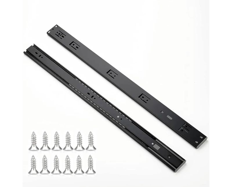 Photo 1 of  24 Inch Soft Close Drawer Slides 10 Pairs 20 Pack Black Full Extension Ball Bearing Drawer Glide Side Mount