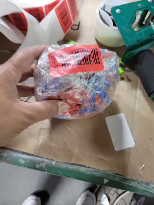 Photo 1 of 12pcs Spider Web Beach Balls, PVC Material Inflatable Blue and Red Beach Balls Water Toys for Kids Party Outdoor Activity Summer Pool Game Supplies