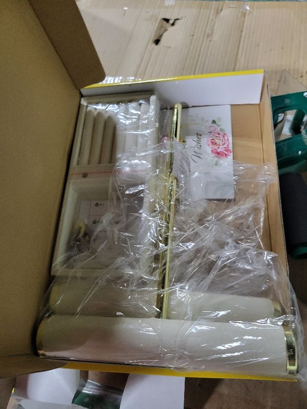 Photo 1 of 2 Tier Bracelet Holder Display - Detachable T Bar Beige Velvet Bracelet Holder, Jewelry Holder Organizer for Bracelet, Necklace, Earrings, Rings