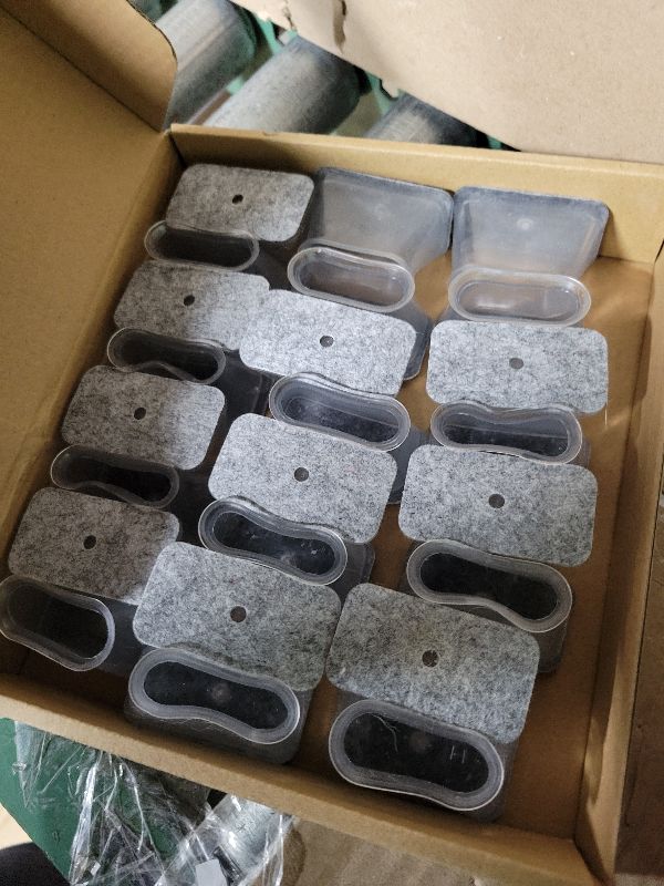 Photo 1 of 24 Pcs Chair Leg Floor Protectors Rectangle, Silicone Felt Furniture Leg Pads Caps Covers for Hardwood Floors (Fit Perimeter 5" to 5?7/8")