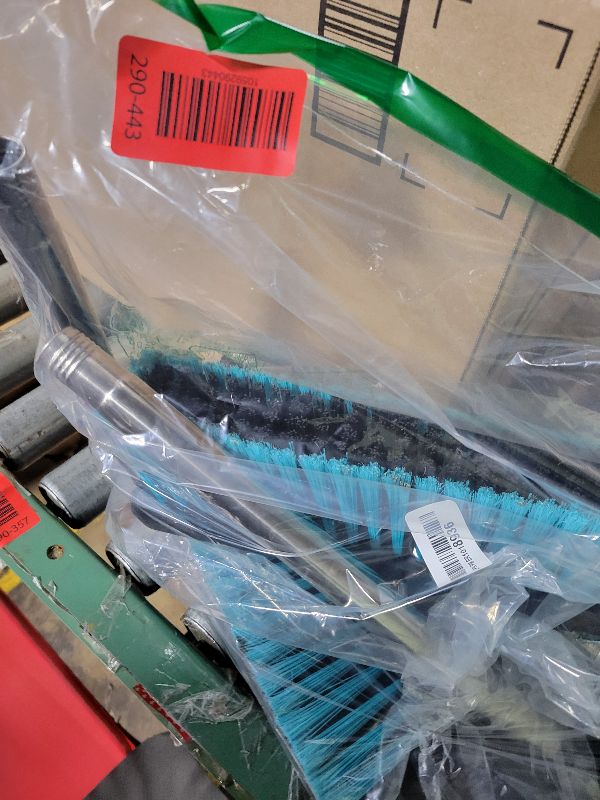 Photo 1 of 24" Push Broom, Heavy Duty Outdoor Commercial Broom for Cleaning with 55" Long Handle and Stiff Bristles, for Driveway Garage Yard Patio Warehouse Concrete Floor Cleaning