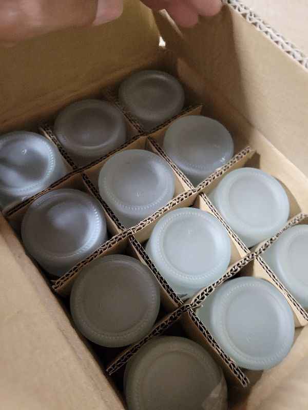 Photo 1 of 2oz Jars with Lids, Hoa Kinh 24 Pack Frosted Glass Jars with Woodgrain Lids Empty Cosmetic Containers Round Airtight Glass Jar with Inner Liners and Lid for Storing Lotions, Powders, and Ointments