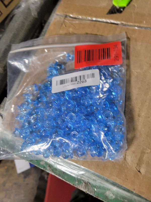 Photo 1 of 150 Mini Acrylic Pacifiers for Baby Shower Game, 0.86 Inch Bulk Chupones para Gender Reveal Party Favors Table Decoration (Blue)