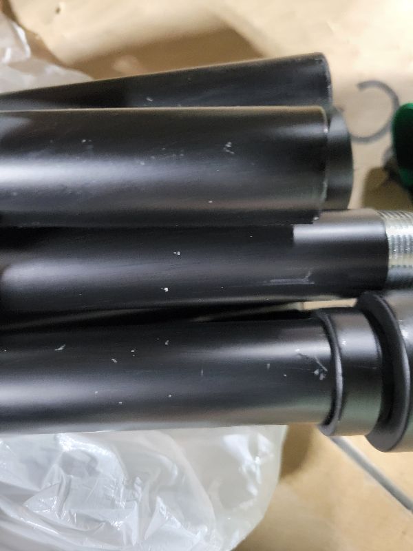 Photo 1 of 2 Pack Modern Black Curtain Rods Set for Windows 28 to 48 Inches Adjustable Length Heavy Duty 1" Diameter Window Curtain Rod with Decorative Finials for Outdoor Bedroom Kitchen Living Room