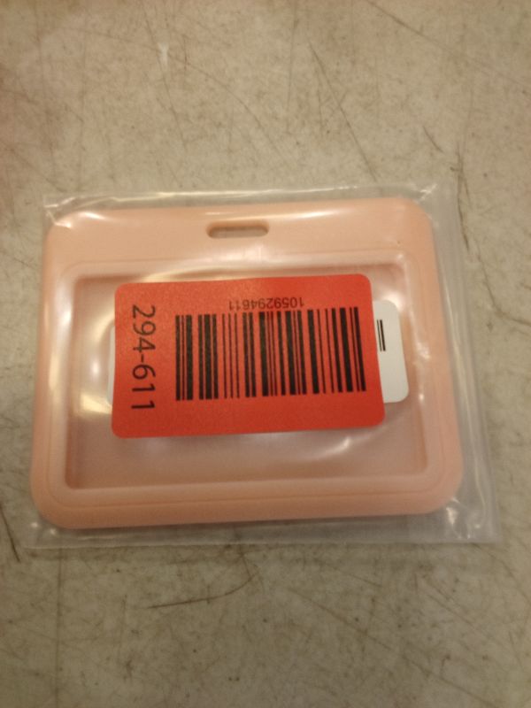 Photo 1 of 1 Pack Sliding Horizontal ID Badge Holder with Clear Window Pink ID Card Holder Protector Pouch for Office School ID Credit Cards Proximity Key Cards Driver’s Licenses and Passes