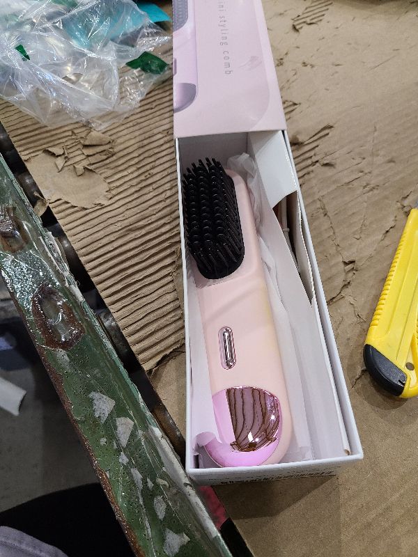 Photo 1 of 2025 New Upgraded Cordless Hair Straightener Brush 300 Million Negative Ionic Portable Hair Straightener Comb for Women with 4 Temps Fast Heating MCH Ceramic Coating Smooth Frizz - Free Hair