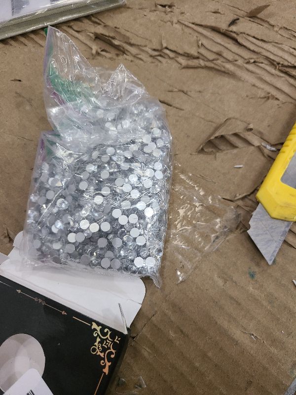 Photo 1 of 2000PCS SS20/5mm Glass Crystal Rhinestones (Clear), Bedazzling Flatback Rhinestones for Crafting DIY Crafts Nail Art Makeup Decoration, Gems Diamond Charms for Tumbler Shoes Clothing Mug