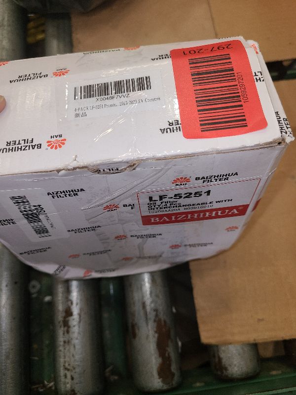 Photo 1 of 4-PACK BAIZHIHUA LF-5251 Oil Filter Replaces 8M0162829, 35-8M0162830, 8M0065103, 8M0065104, 35-8M0065103, 35-8M0162829, 35-822626K04, 35-822626Q04 Fits Mercury and Mariner 4 Stroke outboards 25-115hp