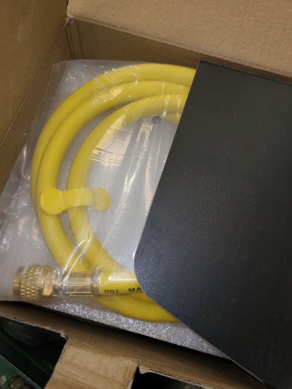 Photo 1 of RX WELD Nitrogen Regulator with 0-600 PSI, CGA580 Inlet, 1/4-Inch Male Flare Outlet Connection, Nitrogen Tank Regulator with 5Ft Refrigeration Hose