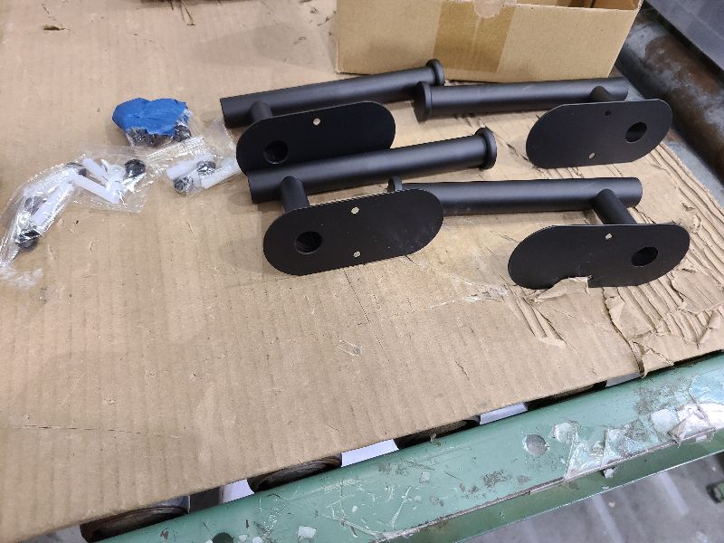 Photo 1 of 2 Pack Toilet Paper Holder - Bjiotun Black Toilet Paper Holder Wall Mount for Bathroom Storage, . Includes 4 holders and 4 pks mounting hardware. No adhesive